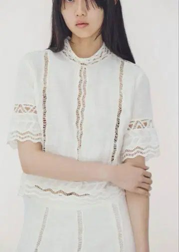 ZARA ZW COLLECTION 크로셰 셔츠