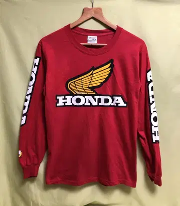 HONDA 메트로 레이싱 롱 슬리브 T셔츠 레드 USED