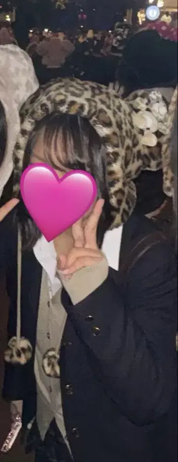 디즈니 레오파드 무늬 팬캡