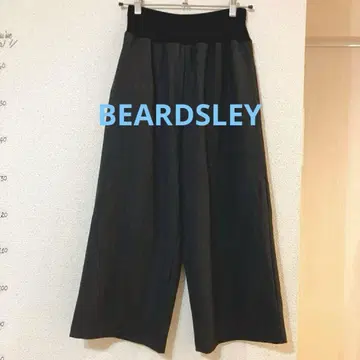 비어즐리 체크 허리 리브 팬츠 이지 와이드 팬츠