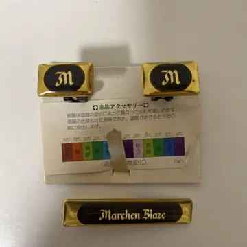 레어 Marchen Blaze 넥타이핀과 커프스 단추 세트
