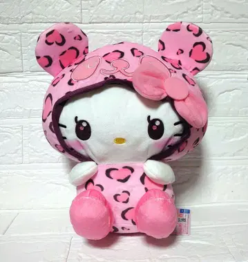 팬더 헬로키티 레이디 레오파드 무늬 BIG 봉제 인형 라이트핑크