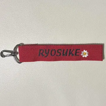 야마다 료스케 Galaxy RYOSUKE 꽃 자수 빨간색 스트랩 RED