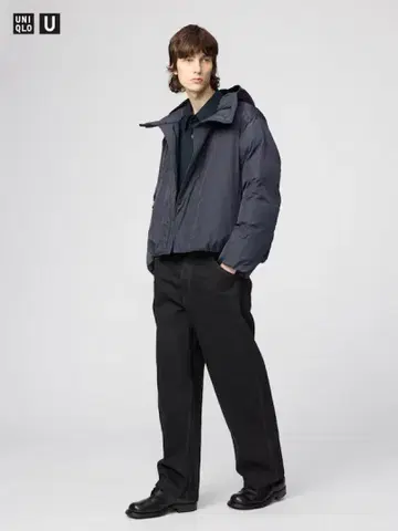 UNIQLO U 와이드 핏 컬러 청바지 블랙 31