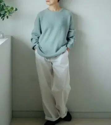 북유럽, 생활 잡화점 깨끗한 색 니트 민트