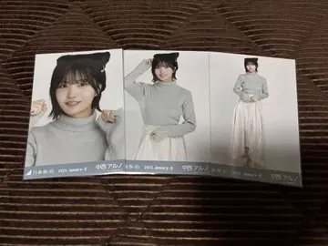 노기자카46 브로마이드 나카니시 아루노 고양이 귀 니트 모자 컴프