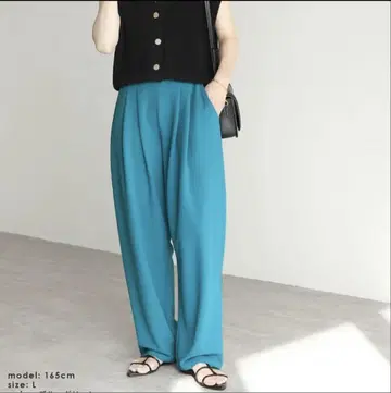 터콰이즈 와이드 팬츠 reca