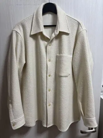 AURALEE Homespun tweed shirt blouson