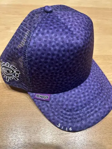always 보라색 도트 패턴 메쉬 캡 도쿄 POPUP 한정품