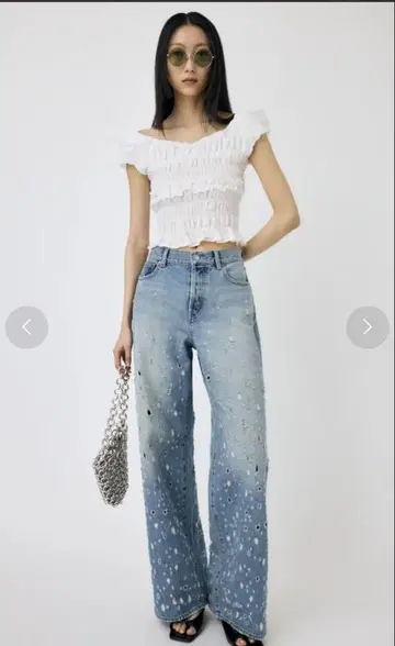 MOUSSY DESTROYED MIDRISE BAGGY 사이즈 2