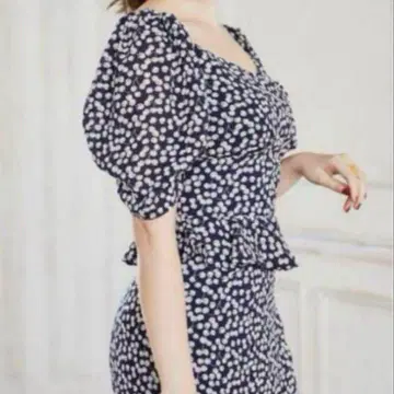 Herlipto Cherry Pattern Two Piece NAVY