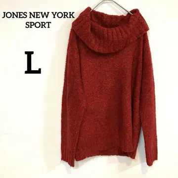 JONES NEW YORK SPORT [ L ] 오프 터틀 니트 L 레드