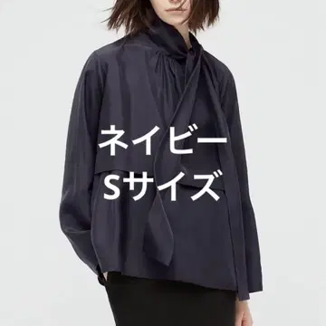 UNIQLO+J 실크 보타이 블라우스 S 사이즈