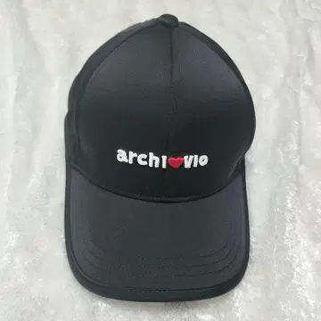 새상품급 archivio 로고 자수 블랙 캡 모자