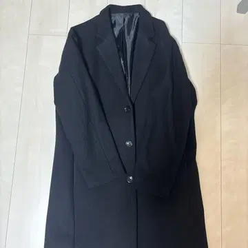 블랙 체스터 코트 3버튼