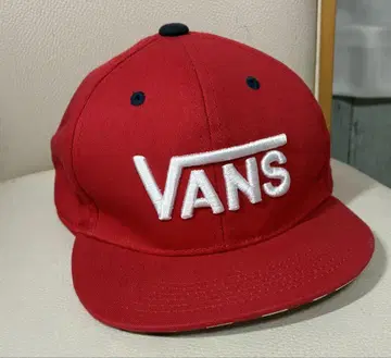 VANS 빨간색 플랫 빌 캡 프리 사이즈
