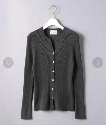 UNITED ARROWS C 리브 슬릿넥 가디건 B