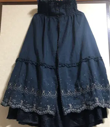 axes femme 롱 스커트 네이비 M