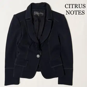 CITRUS NOTES 프릴 테일러드 자켓 블랙 여성용
