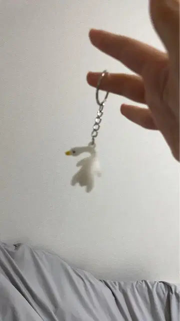 흰 오리 키링