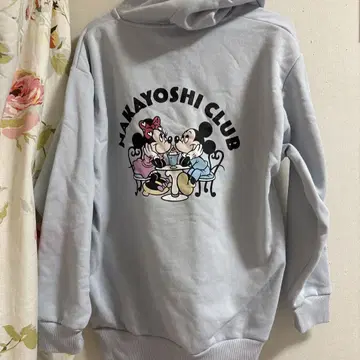 디즈니랜드 미키 미니 NAKAYOSHICLUB 스카이블루 후드티 M