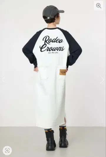 RODEO CROWNS 래글런 컬러 스티치 원피스