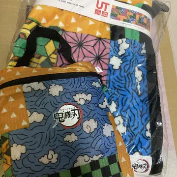 레어 귀멸의 칼날 x 유니클로 플리스 타월 에코백 세트