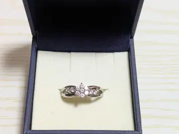 [ 새상품급 ] QVC 다이아 모니크 플라워 모티브 실버 반지 16호