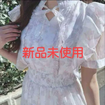 evelyn 라메 프릴 꽃무늬 OP