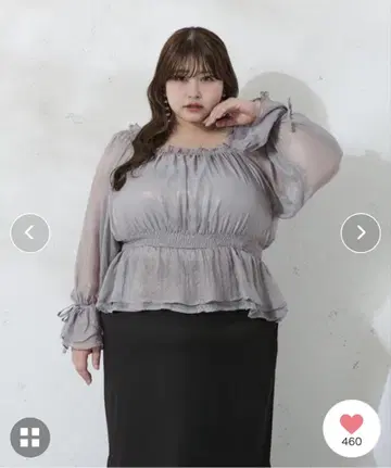 [ 완판 ] Louiosy 루오시 2Way 라메 쉬폰 셔링 블라우스 LL