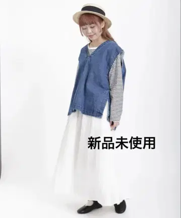 미사용 새상품 SM2 전후 착용 데님 베스트