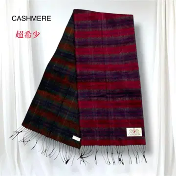 초레어 고품질 미사용 캐시미어 혼방 체크 스톨 머플러 D-YN-1