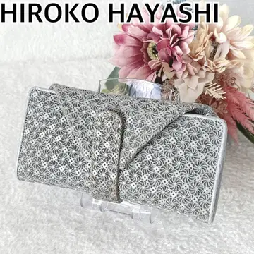 히로코 하야시 HIROKO HAYASHI 지라솔레 장지갑 실버 기하학