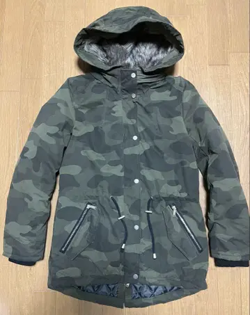 카모플라쥬 패턴 플리스 라이닝 아우터