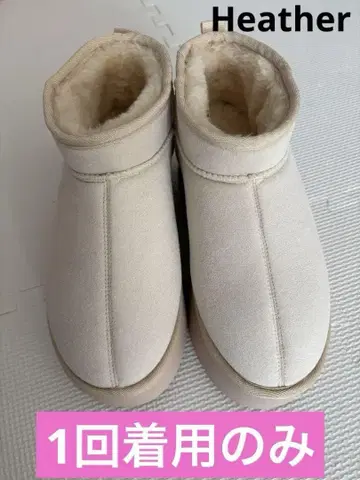 Heather 인힐 어그 부츠 화이트 L 사이즈