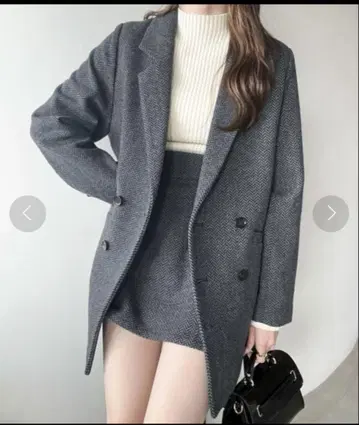 Heather 테일러드 자켓 블랙