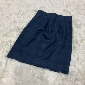 미사용품 네이비 체크 무늬 타이트 스커트 M 링자켓