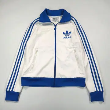 새상품급 XL adidas 트랙 자켓 베켄바우어 화이트/파랑 저지