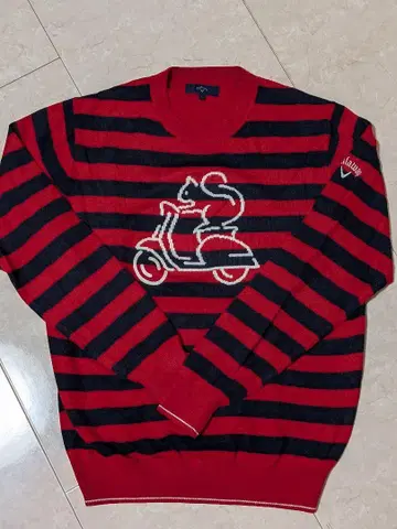 Callaway 캘러웨이 빨검 스트라이프 스웨터 L