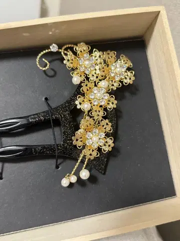 헤어콤 머리 장식 일본 의류 펄 전통 예복 기모노/바치형/유카타/기모노