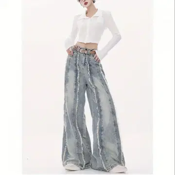 빈티지풍 와이드 데님