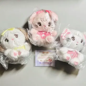 mikko 캐릭터 봉제 인형 2종 가챠 3종 세트