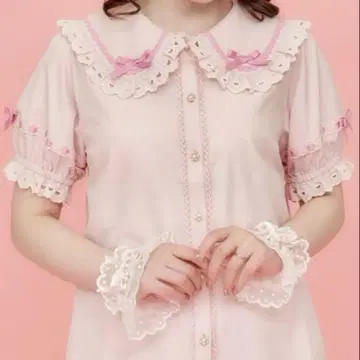 axesfemme kawaii 사다리 레이스 반팔 블라우스 mikko