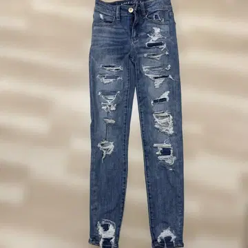AMERICAN EAGLE 스키니 데님 데미지 가공