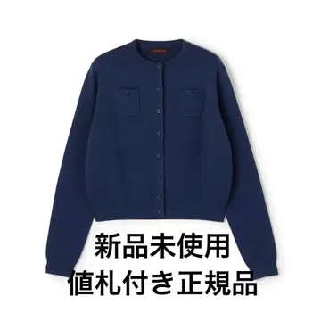 캬바쿠라 코튼 캐시미어 크루넥 가디건