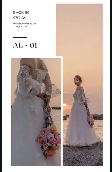 bsweet A라인 웨딩 드레스 미사용 새상품