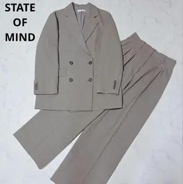 컨디션 최상 STATE OF MIND 더블 테일러드 자켓 팬츠 수트 M