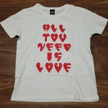 ALL YOU NEED IS LOVE 티셔츠 XS 화이트