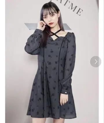 EATME 로즈 플라워 프린트 원피스