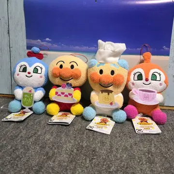 호빵맨 코로후와 카페 봉제 인형 전종 세트